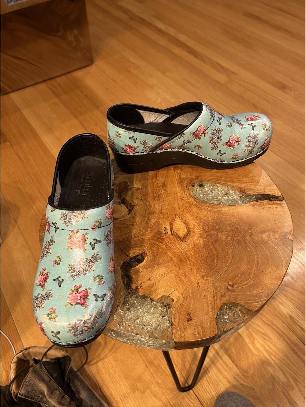 Saniya Floral Print Women's Clogs Size 37